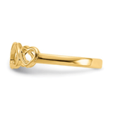 10K Yellow Gold Heart Ring