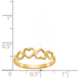 10K Yellow Gold Heart Ring