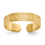 10K Yellow Gold Greek Key Toe Ring