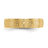 10K Yellow Gold Greek Key Toe Ring