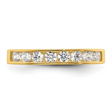 10k Yellow Gold White CZ Toe Ring