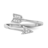 Sterling Silver CZ Arrow Ring