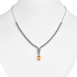 Natural Citrine Art Deco Necklace