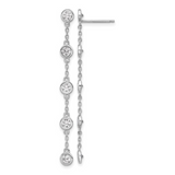 Sterling Silver Cubic Zirconia Dangle Earrings