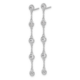 Sterling Silver Cubic Zirconia Dangle Earrings