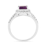 Natural Amethyst Octagon Halo Ring Fine Color Jewels best gift for girls, best gift for women, Bridesmaid Gift for Her, Christmas gift, dla-dm-discount-all-154898, February Birthstone, gift for her, Gift for Mom, gift from daughter, gift ideas for her, gifts for her, Mother's Day Gift, Natural Octagon Amethyst, New Year gift, Purple Healing Gemstone, Split Shank ring, Valentine's Day gift