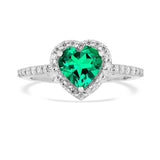 Colombian Created Emerald Halo Heart Ring Fine Color Jewels best gift for girls, best gift for women, Christmas gift, Dainty Birthstone Ring, dainty emerald ring, dla-dm-discount-all-154898, Emerald halo ring, Emerald pave ring, emerald ring for her, gift for her, Gift for Mom, gift for women, gift from daughter, Halo Heart Promise Ring, Heart Gemstone Ring, Heart Wedding Ring, Lab Created Emerald Ring, may birthstone ring, Mother's Day Gift, New Year gift, Valentine's Day gift