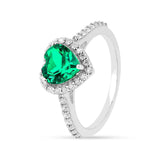 Colombian Created Emerald Halo Heart Ring Fine Color Jewels best gift for girls, best gift for women, Christmas gift, Dainty Birthstone Ring, dainty emerald ring, dla-dm-discount-all-154898, Emerald halo ring, Emerald pave ring, emerald ring for her, gift for her, Gift for Mom, gift for women, gift from daughter, Halo Heart Promise Ring, Heart Gemstone Ring, Heart Wedding Ring, Lab Created Emerald Ring, may birthstone ring, Mother's Day Gift, New Year gift, Valentine's Day gift