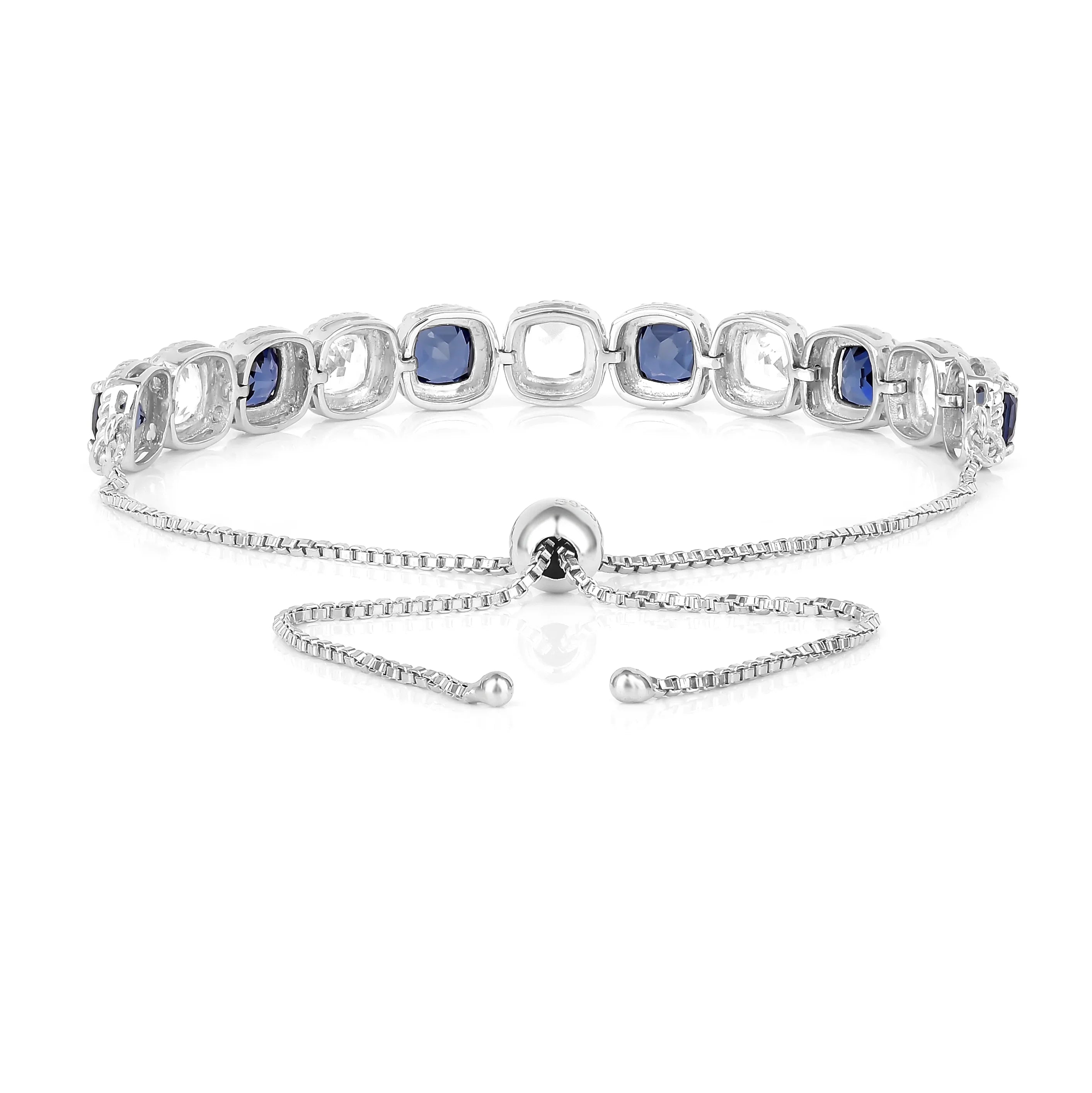 Pulsera de tenis con zafiro melocotón
