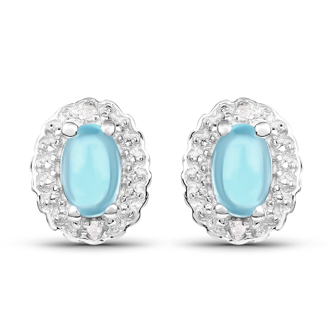Swiss Blue Topaz Necklace and Earring set