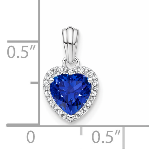 Heart Gemstone and Diamond Halo Pendant Fine Color Jewels