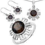 Genuine Smoky Quartz Jewelry Set