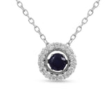 Natural Blue Sapphire Dancing Stone Necklace