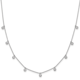 14K White Gold Lab Diamond Layering Necklace For Women