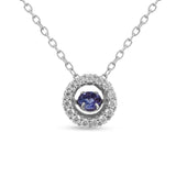 Natural Tanzanite Dancing Stone Pendant Necklace