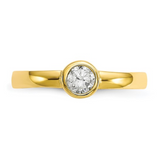 10k Gold CZ Toe Ring For Women