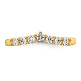 10k Gold White CZ Open Toe Ring