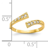 10k Yellow Gold Cubic Zirconia Toe Ring