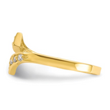 10k Yellow Gold Cubic Zirconia Toe Ring