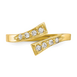 10k Yellow Gold Cubic Zirconia Toe Ring