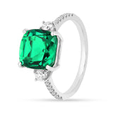 Colombian Created Emerald Three Stone Ring Fine Color Jewels best gift for girls, best gift for women, Christmas gift, Colombian emerald engagement ring, dla-dm-discount-all-154898, Emerald Gemstone Jewelry, emerald rings for women, gift for her, Gift for Mom, gift for women, gift from daughter, green promise ring, Lab Emerald Ring, lab grown emerald ring, may birthstone ring, may birthstone ring Colombian emerald ring, Mother's Day Gift, New Year gift, ring for women, Valentine's Day gift