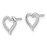 Lab Grown Diamond Heart Stud Earrings 