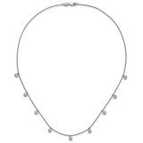 14K White Gold Lab Diamond Layering Necklace For Women