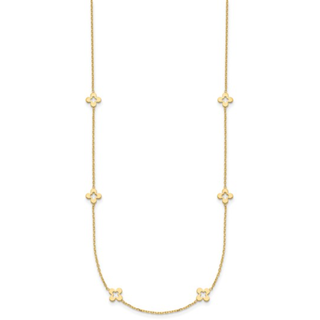 Gold 4 Leaf Clover Necklace for Her