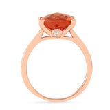 peach sapphire ring