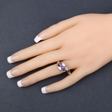 Natural Amethyst Bypass Ring