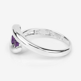 Natural Amethyst Bypass Ring