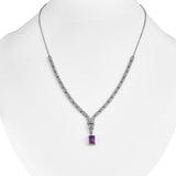 Natural Amethyst Art Deco Necklace