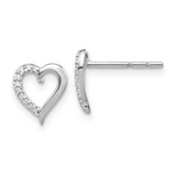 Heart-Shaped Diamond Earrings