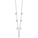 14K White Gold Lab Diamond Layering Necklace For Women