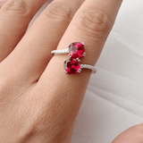 July Birthstone Sterling Silver ring for women