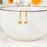 10K Gold Teardrop Dangle Earrings