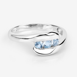 Genuine Blue Topaz Bypass Ring