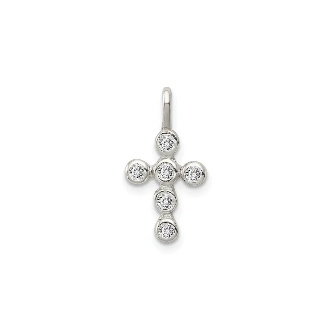 Cross Cubic Zirconia Charm Cross Pendant