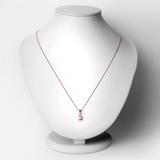 Genuine Morganite Solitaire Necklace