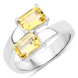 Genuine Citrine Bypass Ring