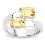 Genuine Citrine Bypass Ring