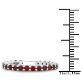 Genuine Garnet Eternity Ring