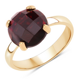 Natural Garnet Engagement Solitaire Ring