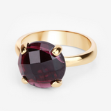 Natural Garnet Engagement Solitaire Ring