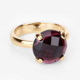 Natural Garnet Engagement Solitaire Ring