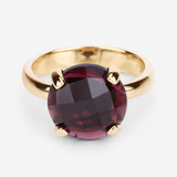 Natural Garnet Engagement Solitaire Ring