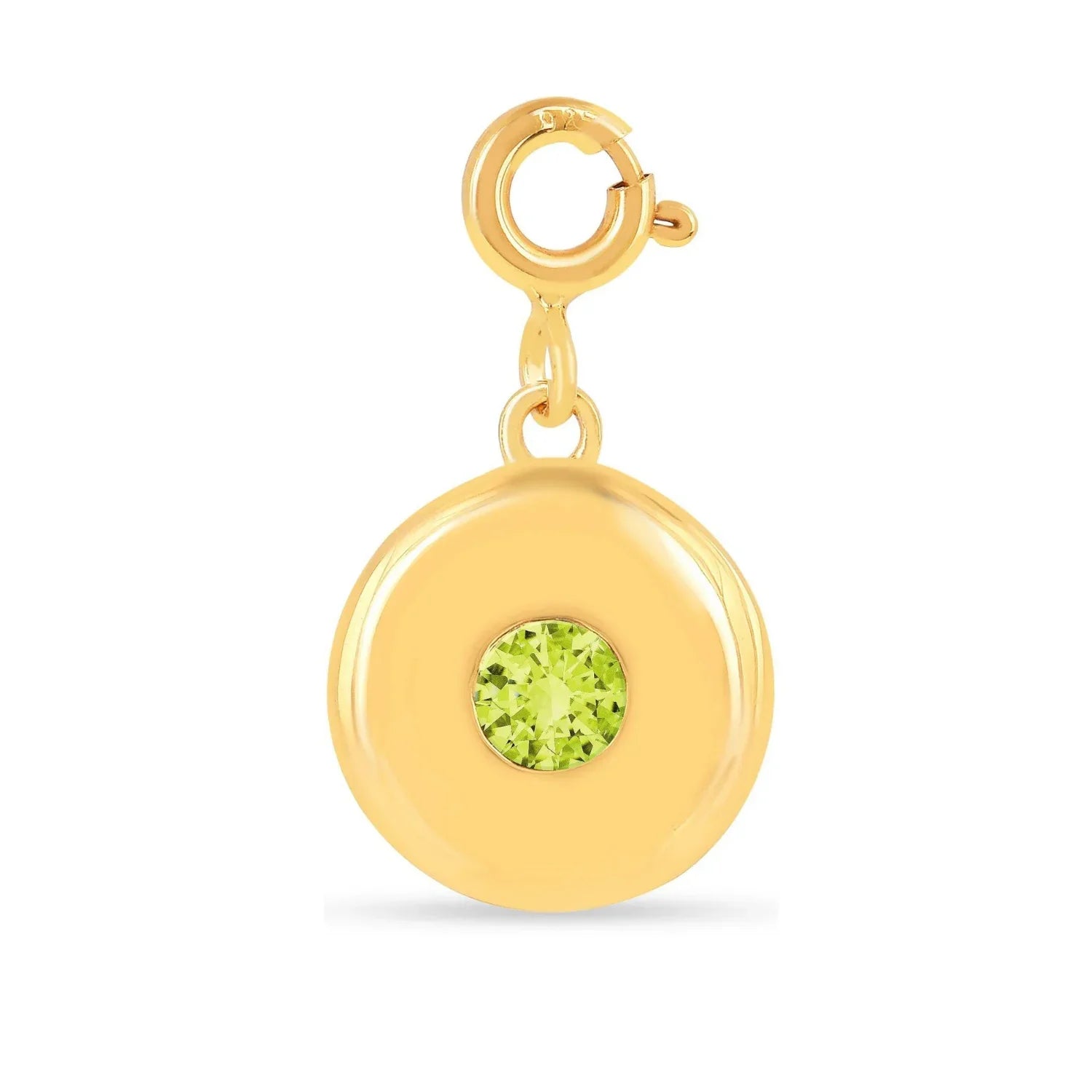 Birthstone Charm Circle Pendant