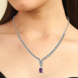 Natural Amethyst Art Deco Necklace