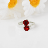 Dainty Two Stone Engagement Ring