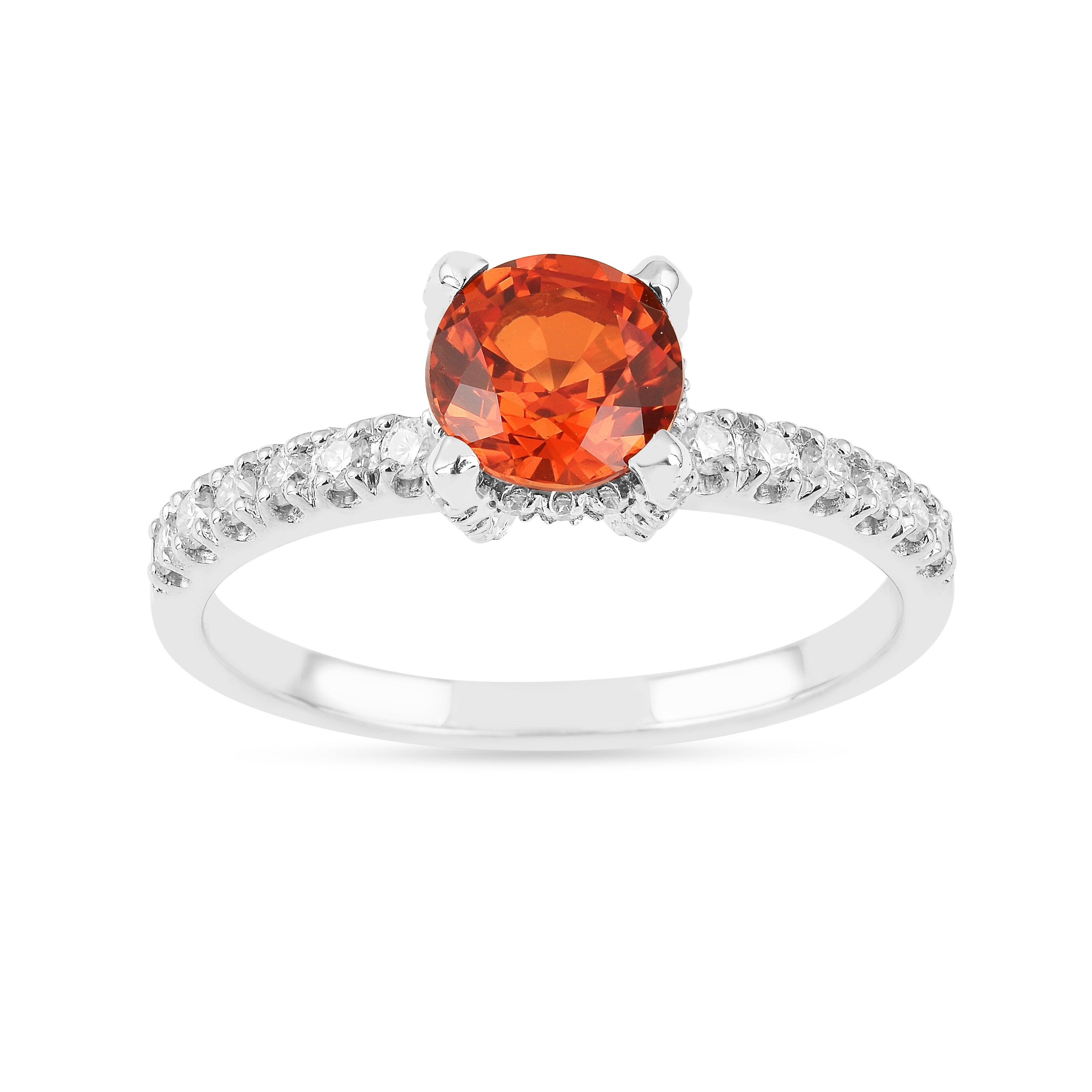 round cut sapphire ring